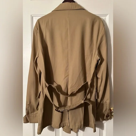 LEVI’s Men’s L 60’s Vintage Khaki Belted Safari Twill Field Utility Jacket CLEAN - Picture 3 of 16